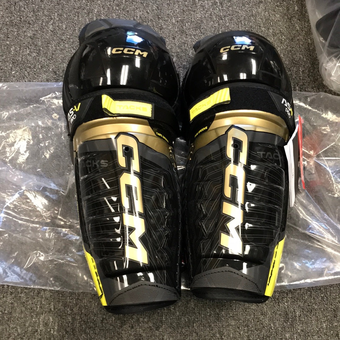 New 12” CCM Tacks ASV Pro Shin Guards Never Made It Pro Stock