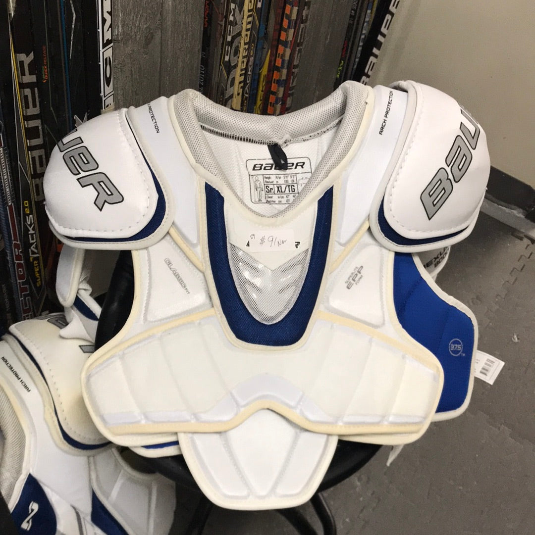 S9 New Bauer Nexus 8000 White Shoulder Pads Extra Large Never Made