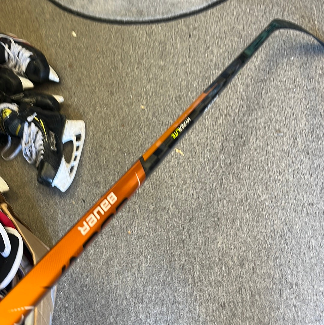 New Bauer Custom Orange Hyperlite Benoit Pro Stock Stick - LH - 95